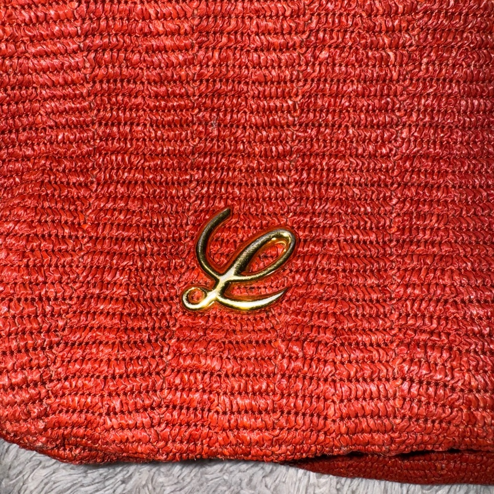 Loewe Orange Raffia Bag with Textured Design - Picture 6 of 10